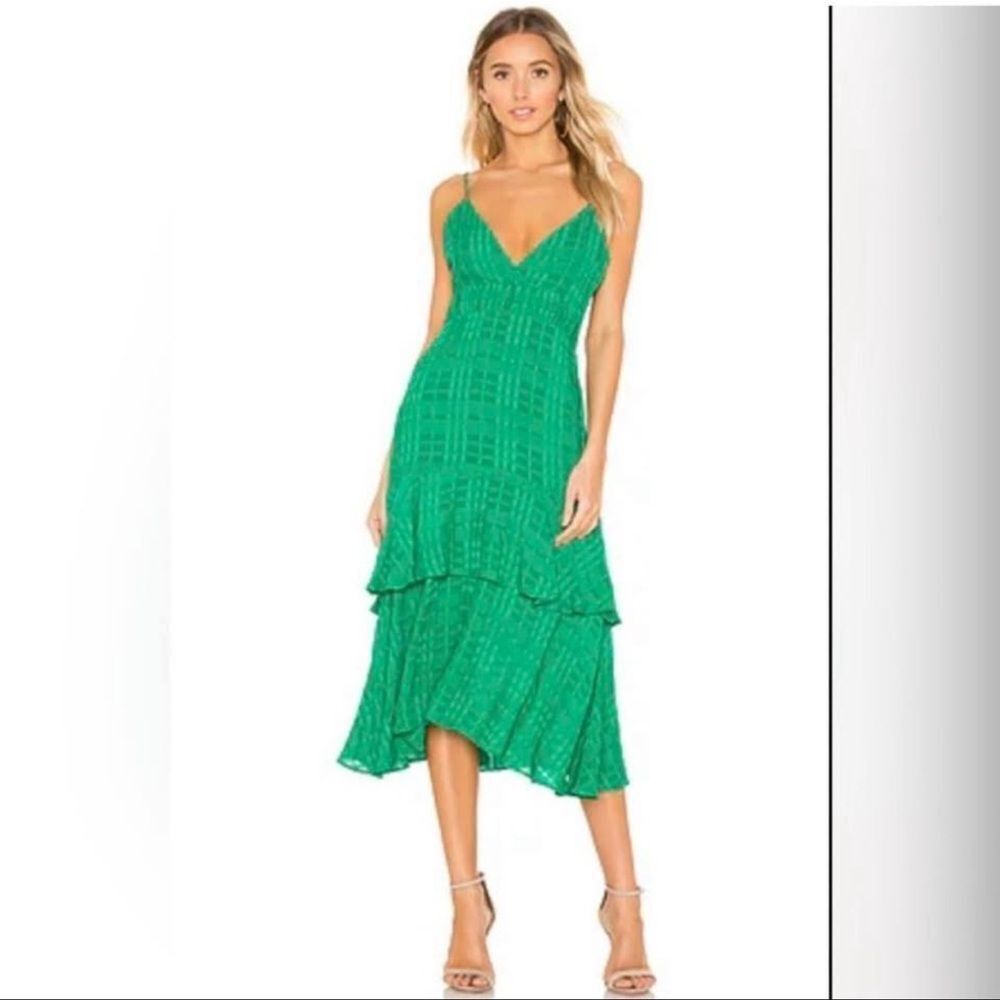 NEW Privacy Please Shayla Midi Dress Green Women’s Small